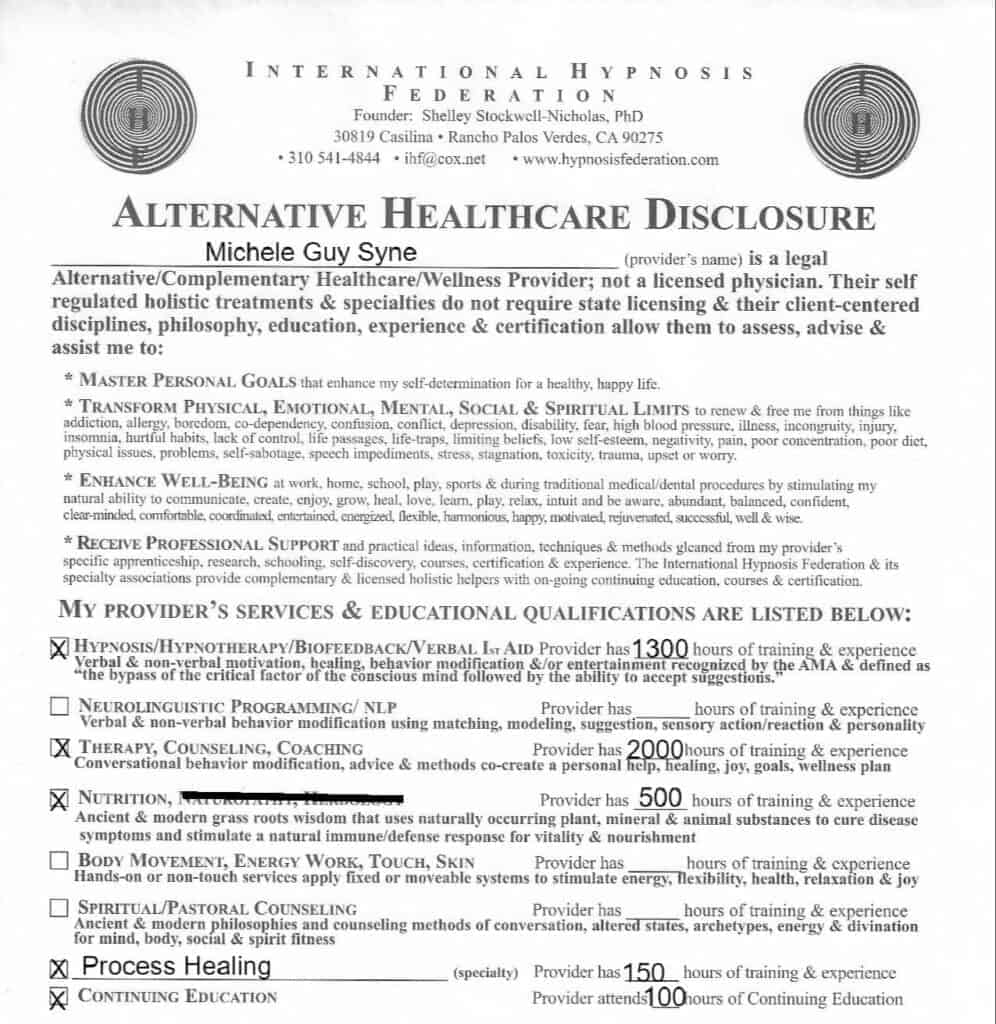Alternative Healthcare Disclosure Photo